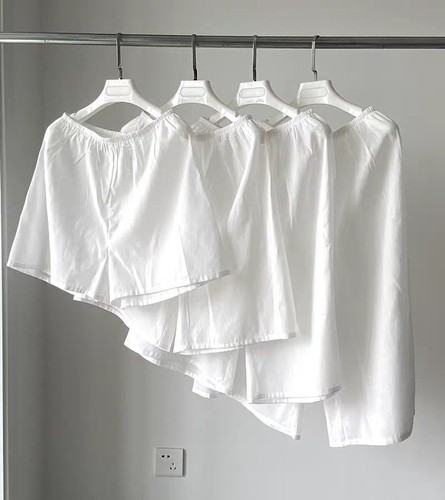 马面裙防静电丝绵打底裤睡裤女夏季大码汉服薄款阔腿透气白色防透