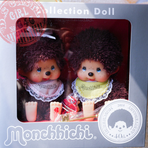 双皇冠 日本正版monchhichi蒙奇奇 40周年珍藏版限定 s号复古礼盒