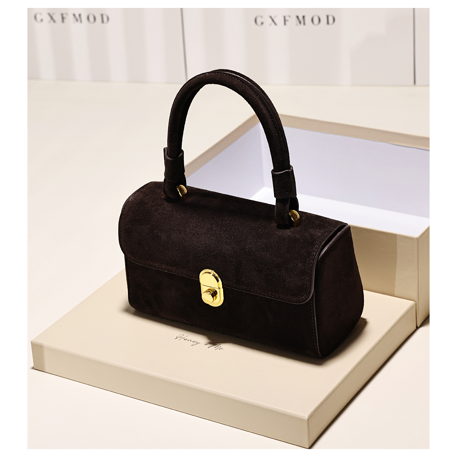 小众设计复古香妃绒小方包女