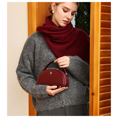 gxfmod手提包红色牛皮