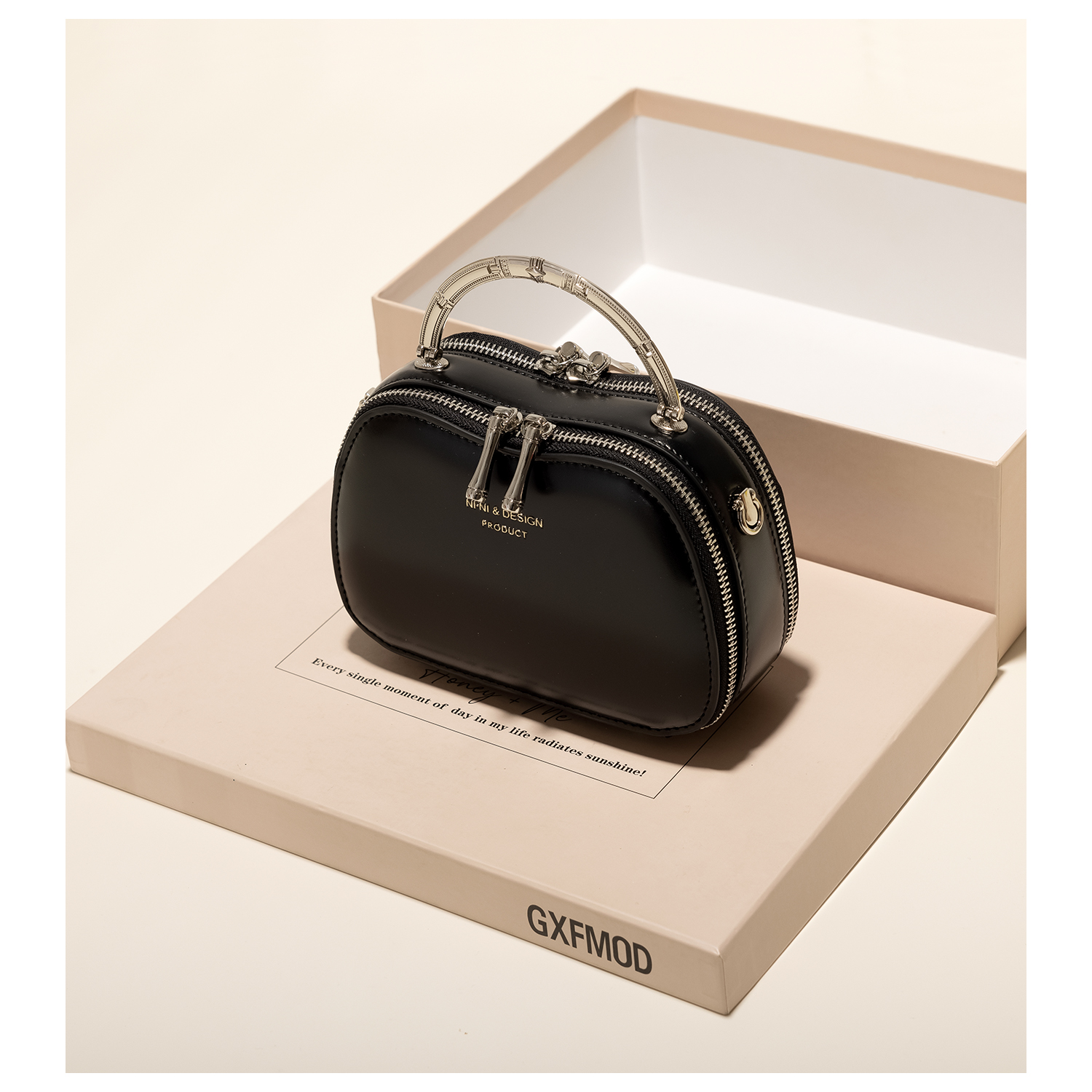 GXFMOD复古小方包法式牛皮女包