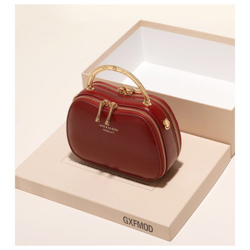 GXFMOD法式结婚包复古红色包包女