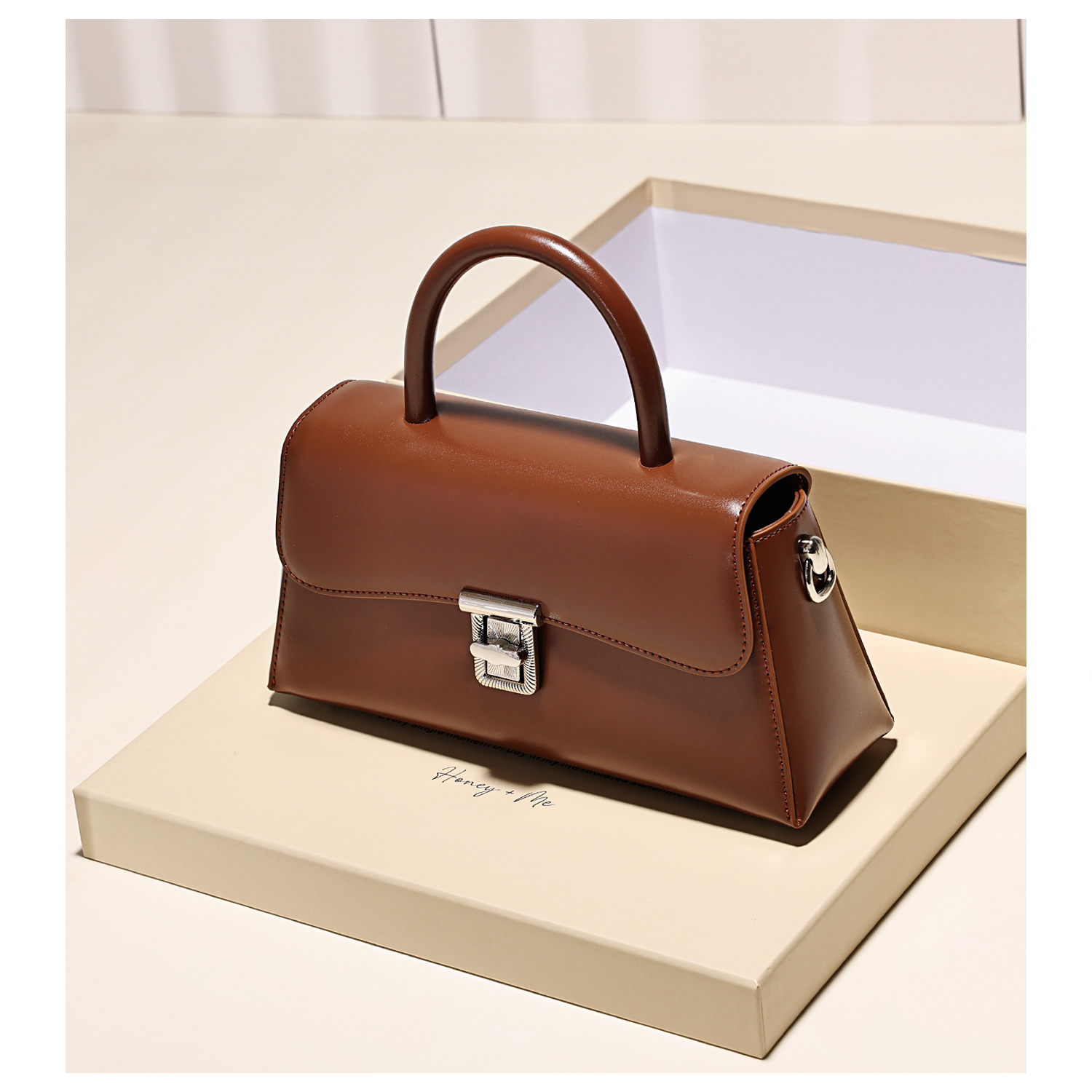 小众设计时尚真皮小方包女