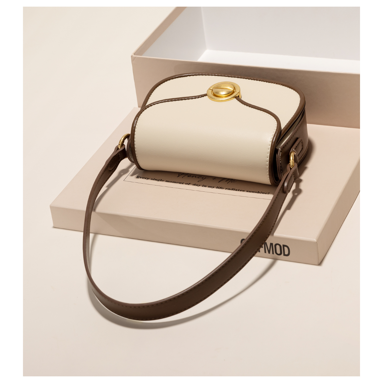 GXFMOD牛皮马鞍包斜挎小包