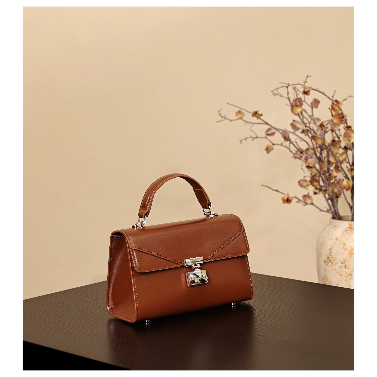 GXFMOD真皮手提斜挎小方包女