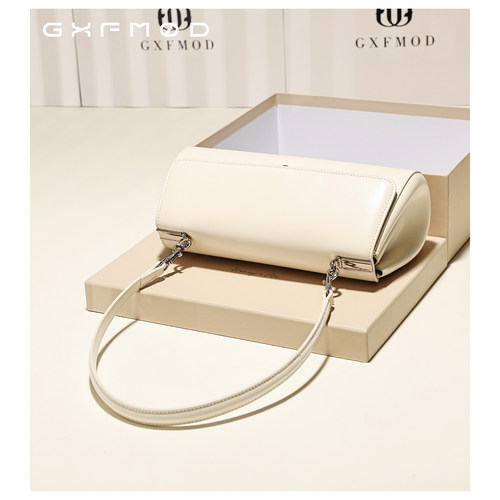 GXFMOD轻奢牛皮法棍腋下包