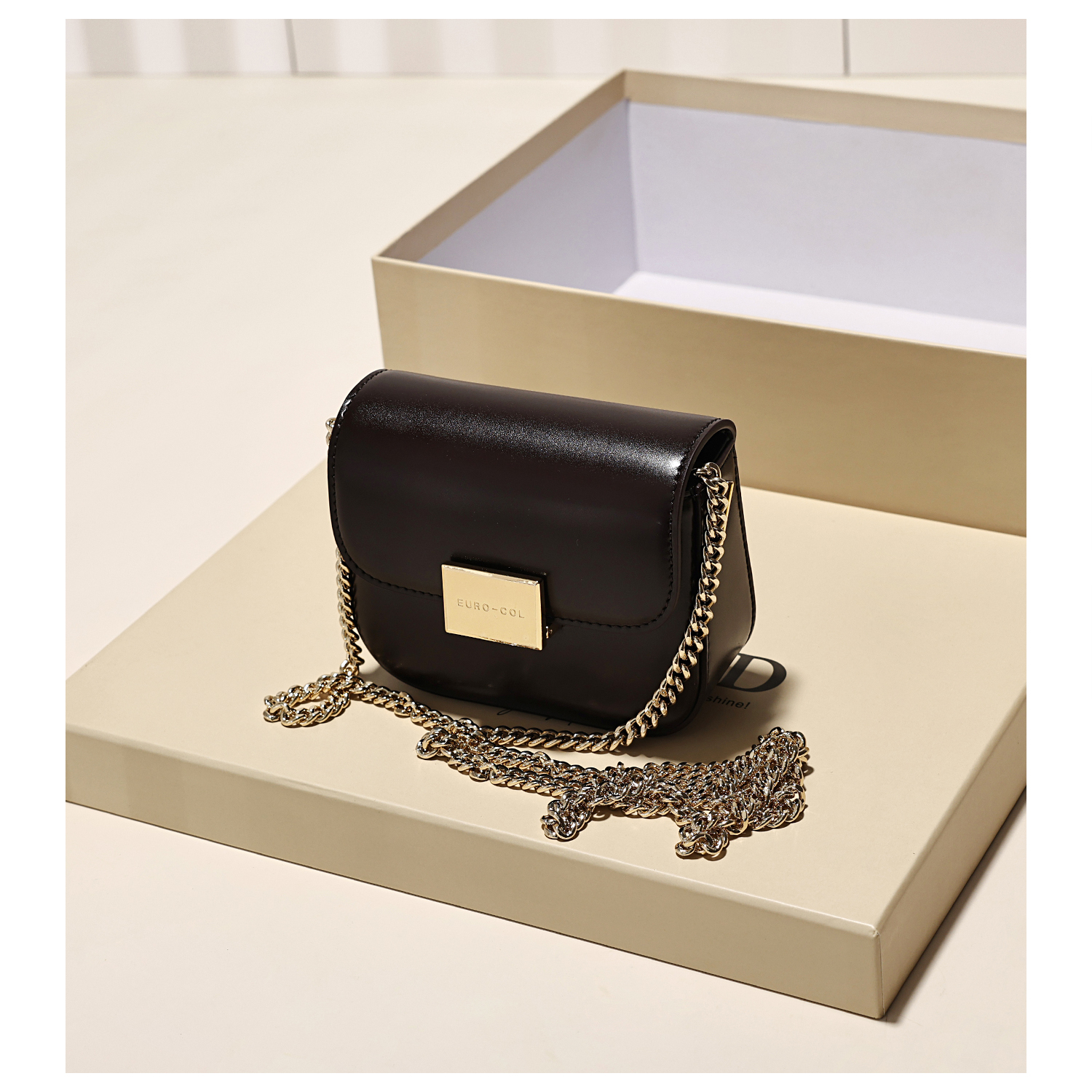 GXFMOD小众设计高级感真皮ins风小方包女2025百搭迷你链条斜挎包