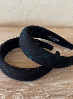 韩国复古学院风格纹发箍韩系氛围感头箍头饰时尚高颅顶发卡发饰