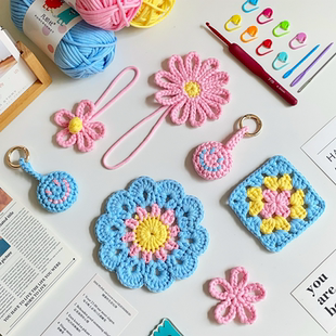 新手入门初学者钩针编织毛线套装零基础粗线学生手工diy材料包