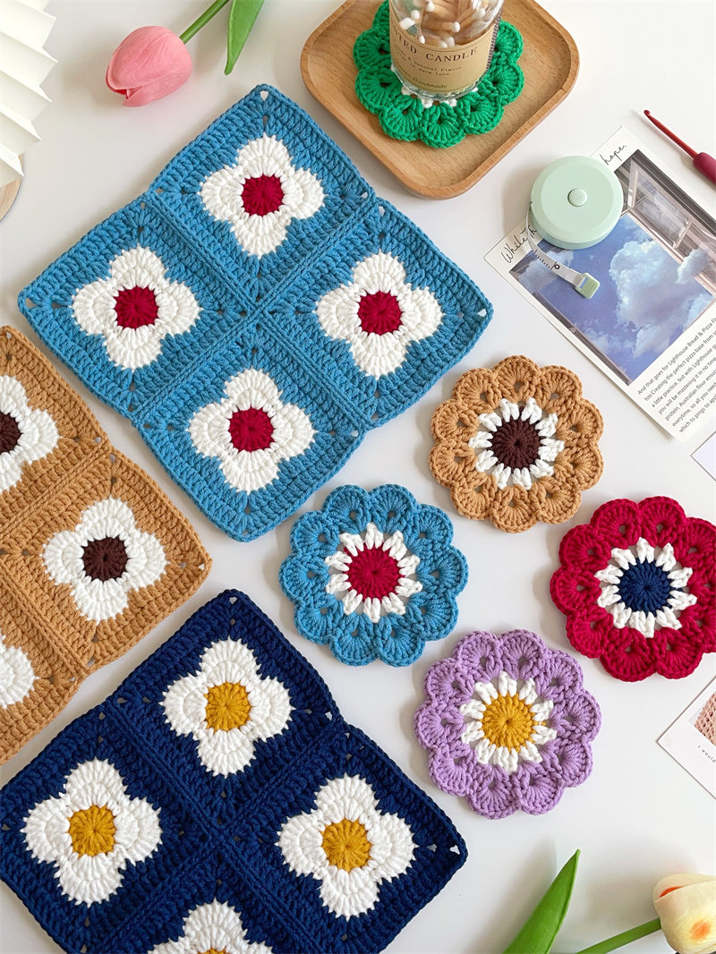 手工dwusy勾毛线母祖格杯垫盘餐隔热垫新手入门工具钩针编织i材料