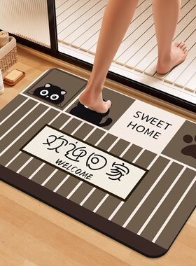 卡通硅藻泥浴室地垫淋浴间吸水垫卫浴厕所卫生间门口速干防滑脚垫