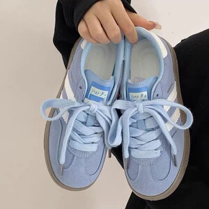 韩版复古德训鞋2024秋季小白鞋ins潮百搭小众女鞋学生休闲板鞋子