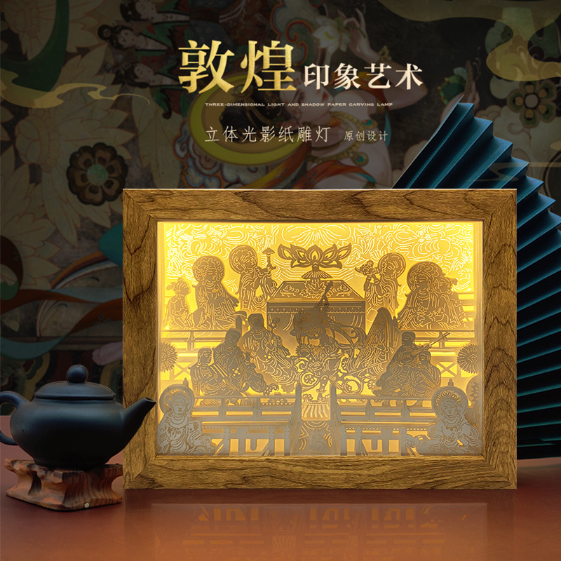 清明上河图 非遗纸雕氛围小夜灯礼品伴手礼旅游文创送老外生日礼