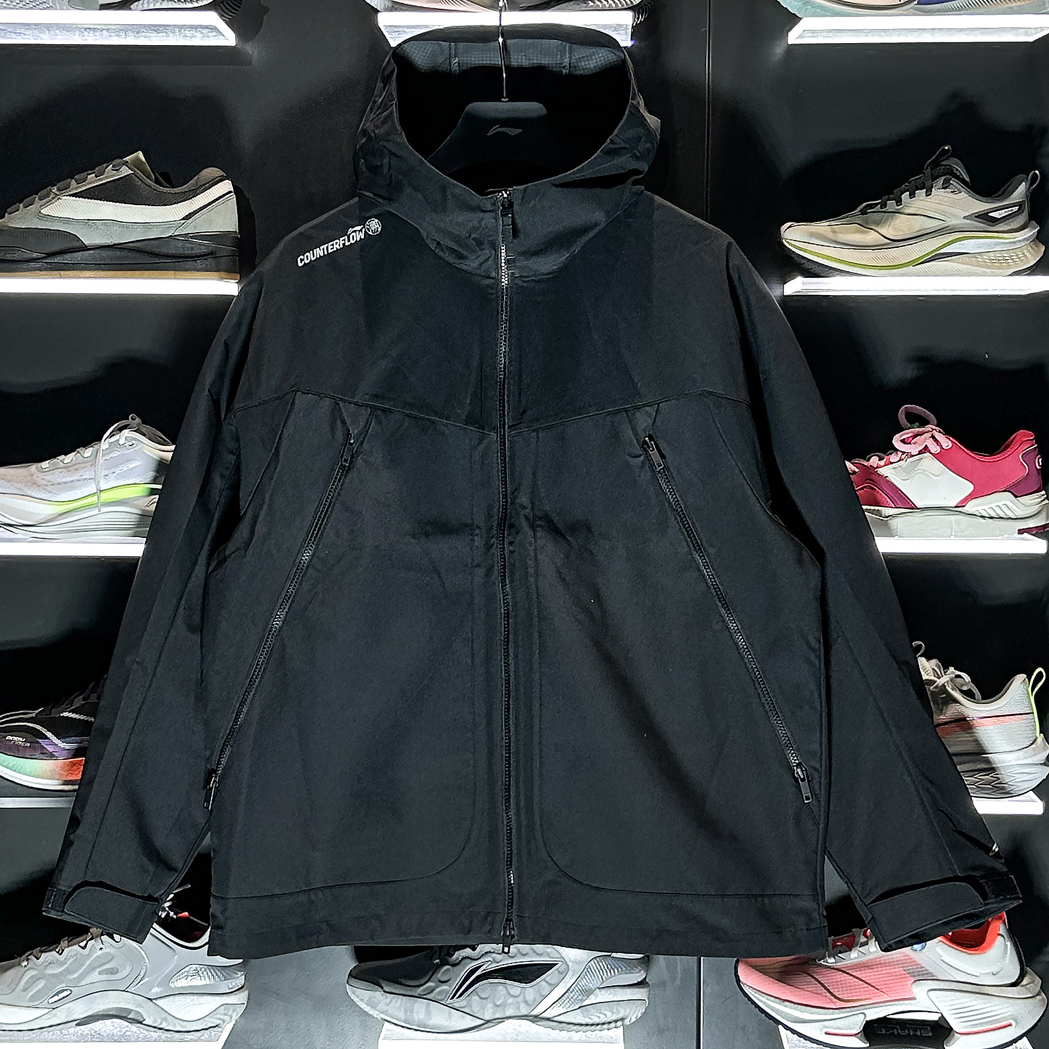 李宁户外风衣2025秋季新款CF溯男女同款防水防晒宽松外套 AFDVB43