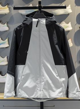 李宁男子运动风衣2025冬新款加绒防水三合一CF溯户外外套 AWBV089