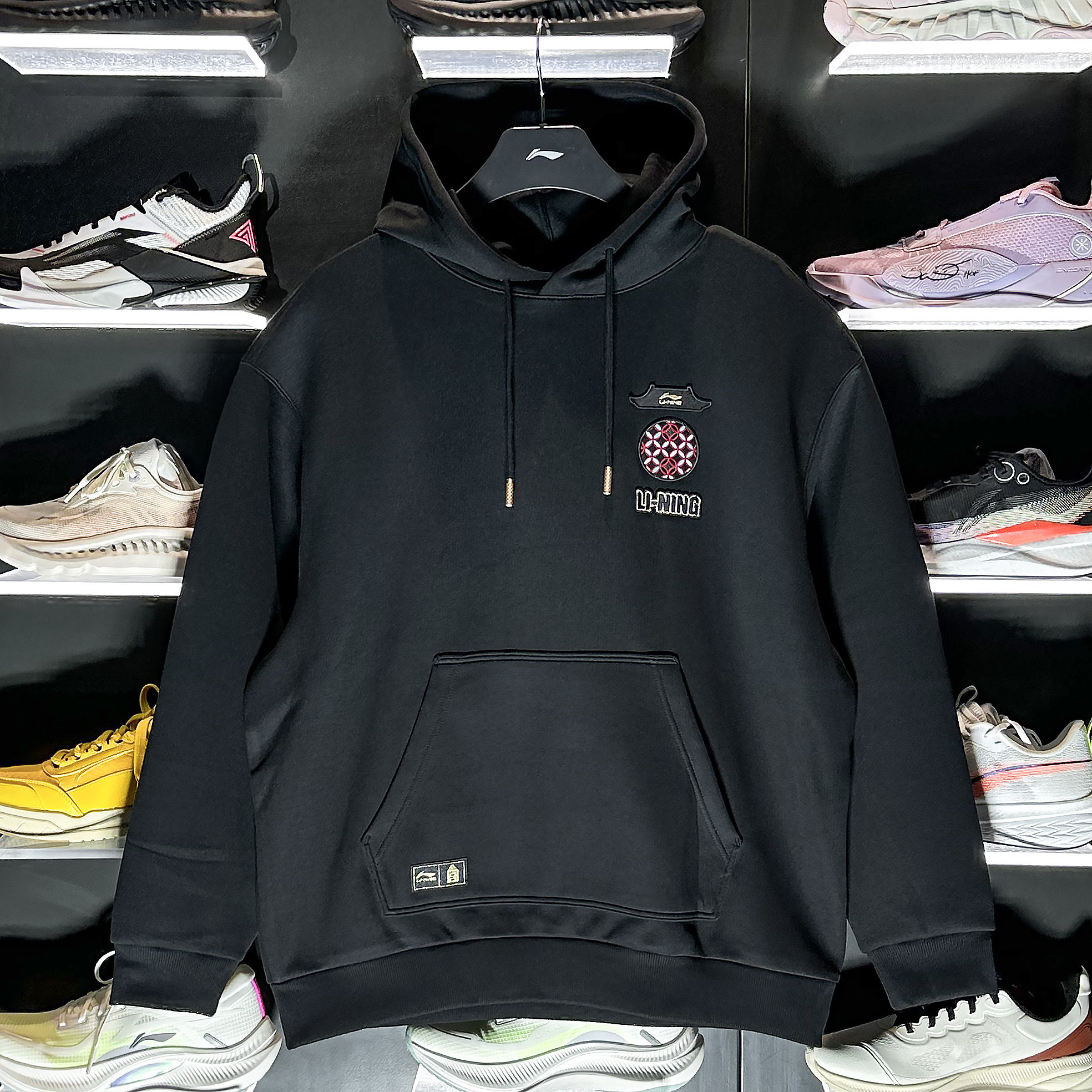 李宁卫衣男 2026春新款中国文化故宫联名宽松连帽运动外套AWDW115