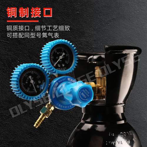 氮气表减压器yqd-06氮气减压阀压力表全铜氮气瓶调压阀氮气减压表