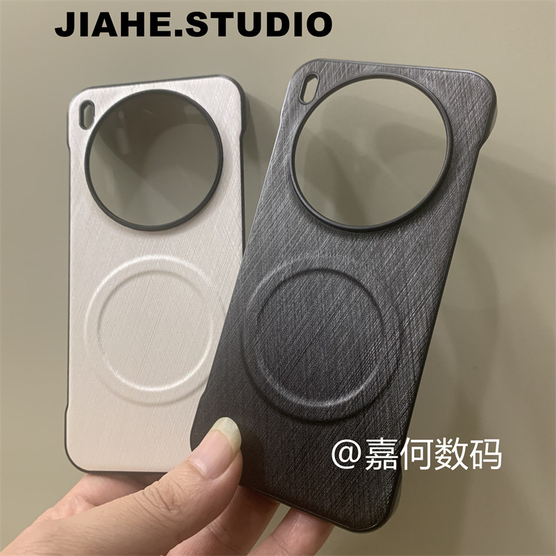 无边框贴金丝纹蚕丝纹适用vivo x300pro手机壳磁吸x200s硬壳x200pro轻薄s20pro保护壳s30pro轻奢商务简约男女