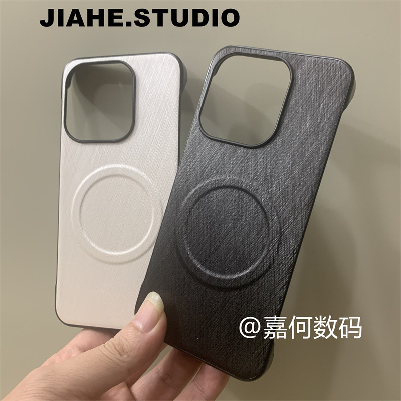 轻薄无边框贴金丝纹蚕丝纹适用OPPOFindx9pro手机壳Findx8pro磁吸reno14硬壳Findx8s+保护壳轻奢商务A5pro男