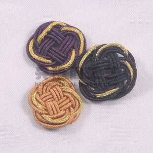 DIY饰品配件手编著金钱结圆形垫片底中国结双钱结两色编织配件