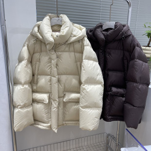 欧货新款高端情侣羽绒服女中长款泡芙加厚大码胖MM面包服外套男冬