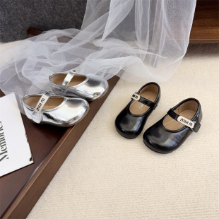 2026春款 银色时尚 软底防滑学步鞋 小女孩公主鞋 26021女童公主鞋