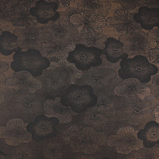 正绢黑金提花旗袍连衣裙新中式布料真丝丝绸面料