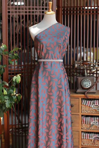 丝毛旗袍连衣裙西装外套布料秋冬季服装面料40姆140门幅 红叶