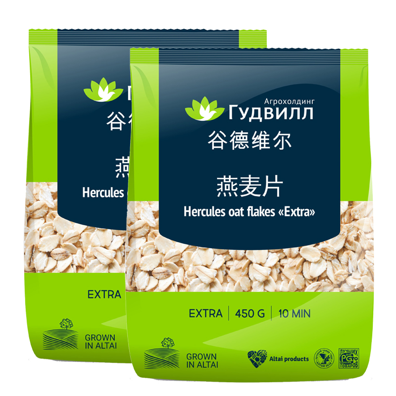 谷德维尔燕麦片快煮纯麦片