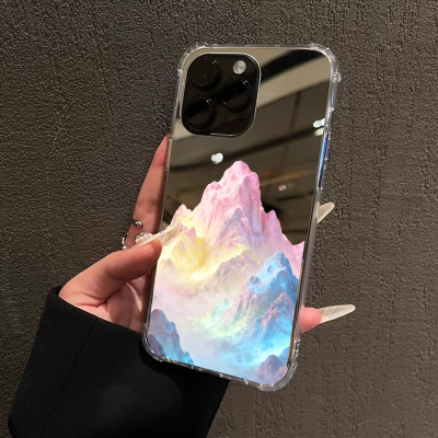 好运梦幻七彩玉石山适用iPhone17苹果14手机壳15ProMax财运16e女13三星S24Ultra磁吸镜面Pura70华为Mate40Pro