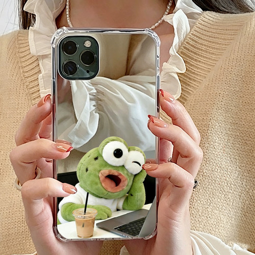 ins风比奇堡打工鱼适用iPhone17苹果14手机壳15ProMax丑萌16e搞怪13三星S24Ultra磁吸镜面Pura70华为Mate40女