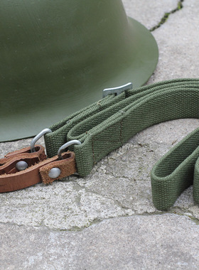 军玩具枪枪带早期56冲背带81杠牛皮帆布AK47单反相机肩带老式战术