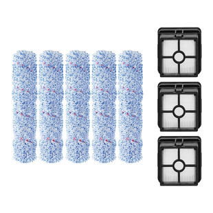 适合美的X5洗地机配件绒毛滚刷海帕过滤芯网机洗地面板除菌清洁液