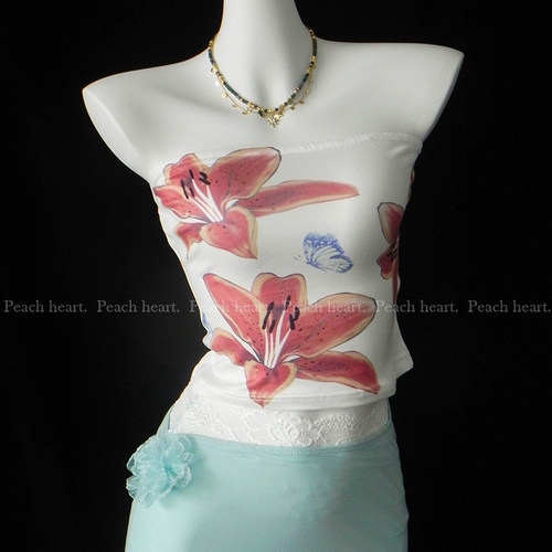 印花抹胸上衣性感短款背心女