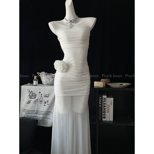 初恋裙设计感小众拼接高腰