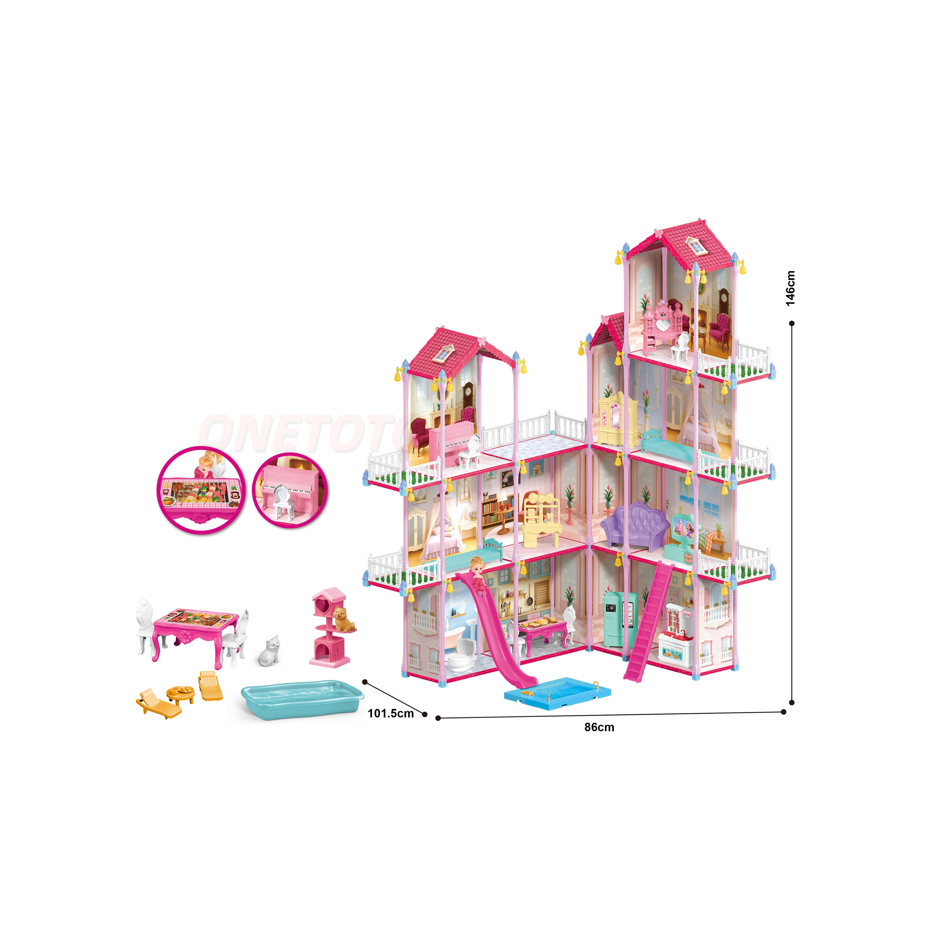 严选儿童过家家玩具女孩子芭比娃娃屋女童公主城堡别墅生日礼物