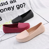 浅口低帮厨房工作鞋 中老年雨鞋 平底软底防滑防水鞋 春秋鞋 塑料胶鞋