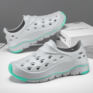 夏季防滑洞洞鞋女40大码41到43沙滩鞋休闲百搭包头凉鞋海边溯溪鞋