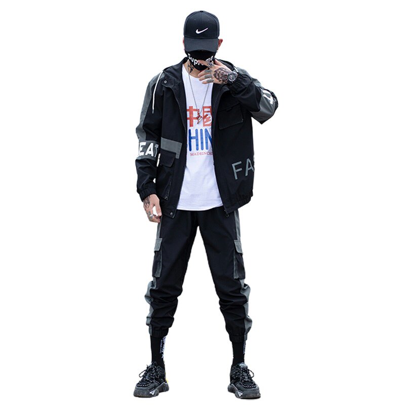 秋季新款工装男时尚帅气休闲套装两件套XZ313B-1-T80115-P85,男装休闲套装,星座313B-2