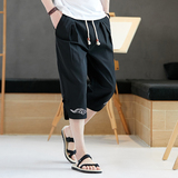 主推夏季新款休闲裤男士中国风七分裤XZ313B-1-DK6090-P28，男装休闲裤，星座313B-2