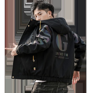 2021春季新款潮流ins男士时尚连帽工装夹克上衣XZ313B-1-JK03-P70图片