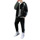 秋冬套装男加绒加厚休闲运动潮流两件套XZ313B-1-A80107-P100，男装休闲套装，星座313B-2
