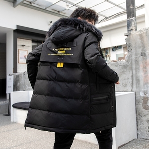 加厚羽绒棉服男士休闲中长款连帽棉衣外套XZ313B-1 M1958图片