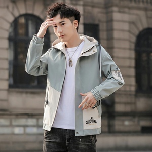 JK05-P60 XZ313B-1秋季新款潮流ins男士时尚连帽工装夹克2021图片