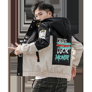 秋季新款潮流ins男士时尚连帽工装夹克上衣XZ313B-1-JK06-P60图片