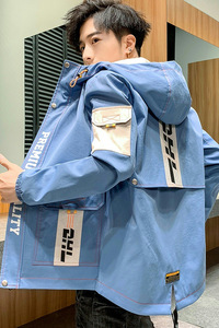 夹克男秋季新款潮流ins男士连帽工装外套XZ313B-1-JK1202-P60图片