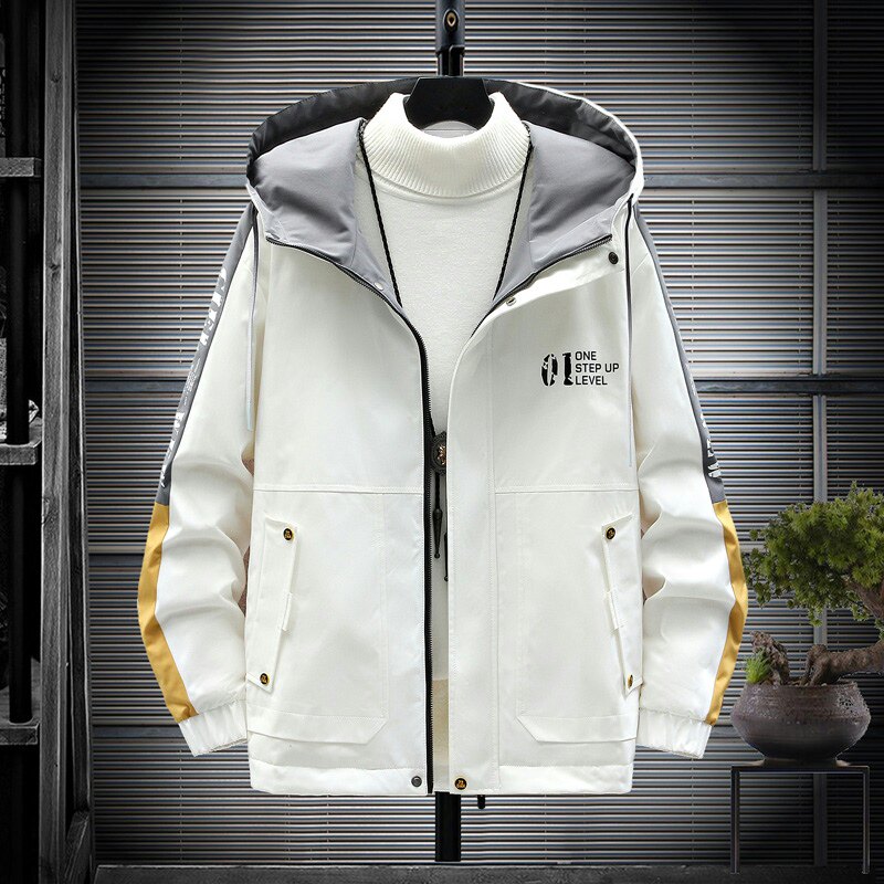 秋季青年薄款连帽外套百搭休闲夹克上衣XZ313B-2-JK155-P55图片