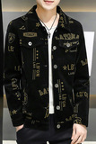 秋季高品质灯芯绒印花男士休闲小西服上衣外套XZ313B-1-XF351-P85，男装夹克，星座313B-2