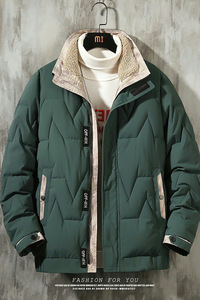主推羊羔绒立领棉衣冬季爆款青年休闲纯色棉服外套MY8608-P105图片