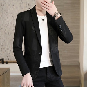 XF2886-P90商务西装男2021新款大码时尚休闲小西服外套XZ313B-2图片